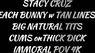 stacys pawg pussy pounded and creamed in doggystyle by brunette and blonde amateurs