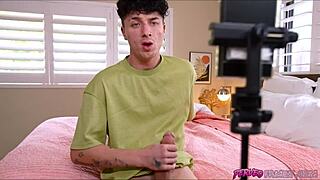 I Feel So Shocked Seeing You Jerking Off in My Bedroom