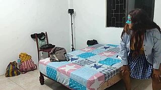 damn, she's only 18, student and whore in uniform!