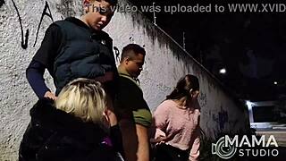 wild milf wives get pounded hard in favela alley.