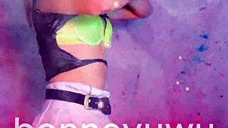 Bonneyuwu Dances In White Skirt With Pigtails And Cute Style