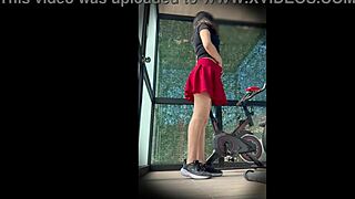 Why is my Argentine stepsister secretly sucking cock in the gym, her athletic teen body all sweaty and tempting?