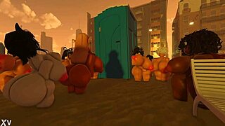 imagine a milf with big tits strolling on a nudist beach, catching everyone's eye