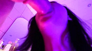 Hey, check this purple shower scene with intense fisting and a steamy blowjob from the couple