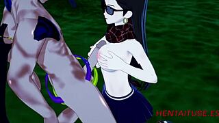 Jojo hentai 3d animation shows Lisa giving Jotaro boobjob then cowgirl fuck with creampie