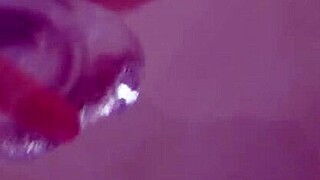 Do you see this natural busty redhead doing closeup masturbation with her clear dildo?