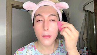 Boy Gets SISSIFIED and Then MERCILESSLY FUCKED in Full ANAL Story with Cute Asian Shemale