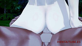 Jojo hentai 3d animation shows Lisa giving Jotaro boobjob then cowgirl fuck with creampie