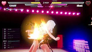 do you dare to challenge me in this intense lesbian battle game where we both get wild and competitive