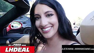 Big Tittied Brunette Sucks Cock Deep. Then Gets Bubble Butt Pounded in Doggystyle and Missionary!