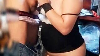Neighbor Surprises Curvy Girl Next Door While Dressing as Prostitute and Ends Up Licking Her Ass and Getting Blowjob