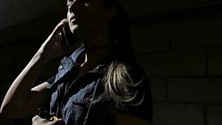 Glam milf gets seduced by glasses-wearing lesbian teen babe.