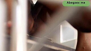 Step Sister Squirts on Huge Black Dick While Riding on Stairs