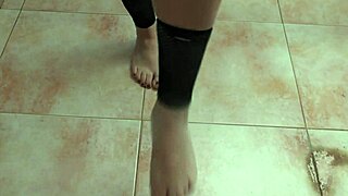 dancers with sexy feet create intriguing moves on stage