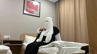 turkish stepmom teases in pantyhose while masturbating near her stepson