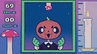 Halloween harem game features big cock fucking with cumshots on big tits and small tits