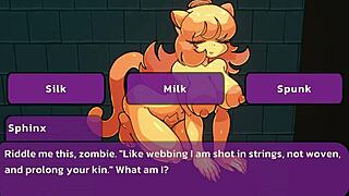 Halloween harem game features big cock fucking with cumshots on big tits and small tits