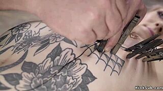 Alt Pale Slave Experiences Intense Bondage and Whipping in Dark Dungeon Setting