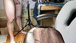 Asian girlfriend subtly teases with oral skills on her white friend's cock