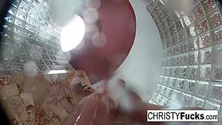 come join the hot shower bts fun with christy and dahlia for some lively behind-the-scenes moments