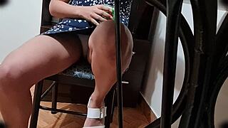 Oh My God, Stepsister in White Panties Spreading Legs Wide Open!