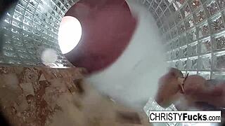 come join the hot shower bts fun with christy and dahlia for some lively behind-the-scenes moments