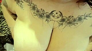 Oh man, this Italian babe with big tits gets a massive cumshot all over! 😍