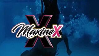 Maxine X Lathers Her Big Fake Tits and Wet Pussy After Squirting Hard in the Bathroom