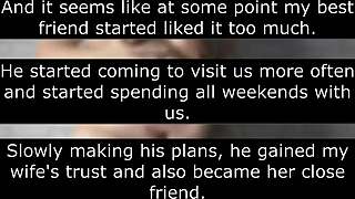 Chubby wife creampie from best friend in cuckold roleplay. Bareback blowjob and deepthroat compilation with hairy pussy humiliation