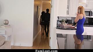 daddy shoves his giant cock inside his stepdaughters tight pussy - famlust