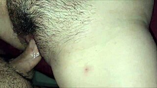 close up pov of my stepsister's hairy wet pussy getting creampie in homemade sex!