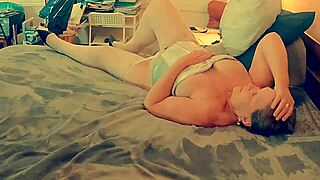 Silver Granny Hints at Intense Sucking and Riding Leading to Creampie