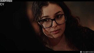 Nerdy vampire Leana Lovings bites Rikako Katayama in Halloween cosplay. Asian babe turns into pussy-licking lesbian with scissoring and domination.