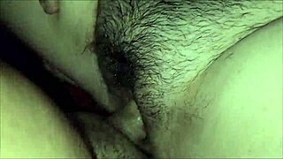 close up pov of my stepsister's hairy wet pussy getting creampie in homemade sex!