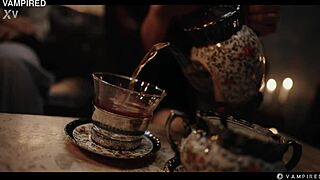 Nerdy vampire Leana Lovings bites Rikako Katayama in Halloween cosplay. Asian babe turns into pussy-licking lesbian with scissoring and domination.