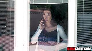 oh man step granny caught me spyin on her tits while she masturbated