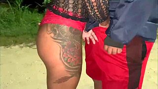 The Brazilian wife starts flashing her cute brunette body on the street, making strangers crazy with her exhibitionist fetish moves