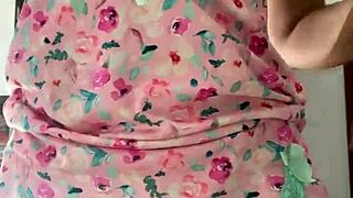 spy camera catches innocent girl in pajamas flashing tits and pussy