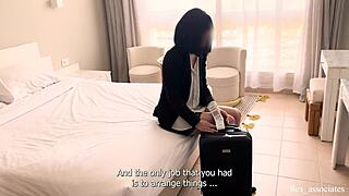 Secretary Services Boss Cock With First Anal Creampie On Business Trip