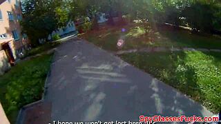 why is this real teen 18+ getting fucked outdoors on spycam like that?