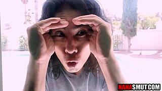 oh man step granny caught me spyin on her tits while she masturbated