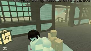 Why is this noob fucking the baddie in random low quality Roblox sex scene?