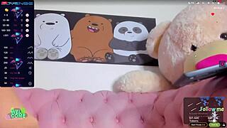 webcam girl is just having some casual fun on camera