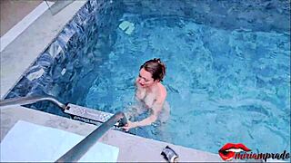 Miriam Prado enjoyed a steamy squirt masturbation session using toys at the spa