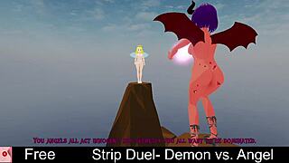 Strip Duel Between Demon and Angel