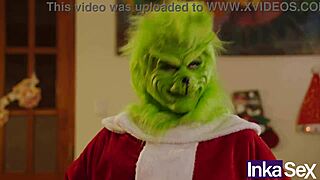 grinch and victoria camargo get dirty for christmas with anal fucking in costumes