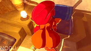 I feel so turned on watching Urbosa sucking and fucking that huge cock