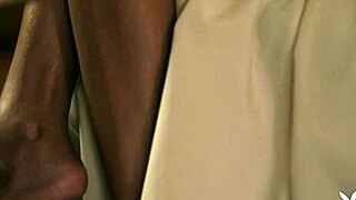 Black milf performs sensual striptease and dances revealing big tits before babe