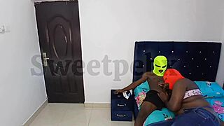 chubby amateur takes big black cock in anal creampie quickie