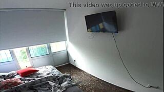 my stepsister came into my room and started enjoying herself in my new apartment condo with dancing teasing and submissive workout fun as a curvy latina girl next door